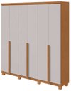 Ver imagem 1 de Guarda-Roupas Casal Alonzo 6 Portas 4 Gavetas s/ Espelho 100% MDF c/ Pés - Lp - Rei de Casa Amendoa 