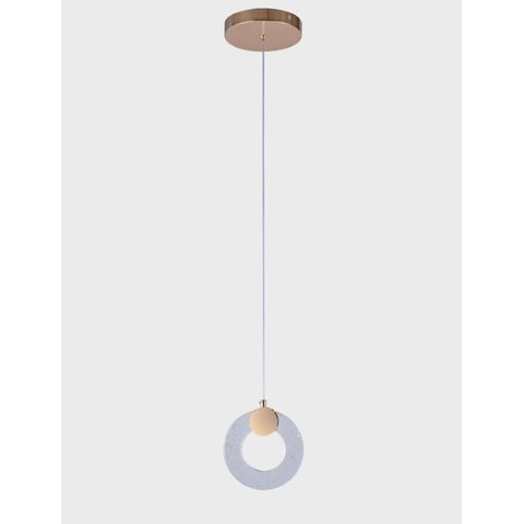 Lustre Anel Moderno Luminária Pendente Luxo Dourado