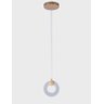Lustre Anel Moderno Luminária Pendente Luxo Dourado - 1