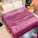 Ver imagem 2 de Cobertor Manta Casal Soft Canelada 2,20m x 1,80m Califórnia Cor Pink