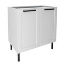 Ver imagem 3 de Balcão sem Tampo para Cozinha 2 Portas e 1 Prateleira 80cm MDF Grazi Branco