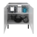 Ver imagem 7 de Balcão sem Tampo para Cozinha 2 Portas e 1 Prateleira 80cm MDF Grazi Branco