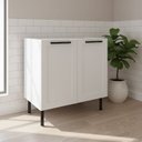 Ver imagem 1 de Balcão sem Tampo para Cozinha 2 Portas e 1 Prateleira 80cm MDF Grazi Branco