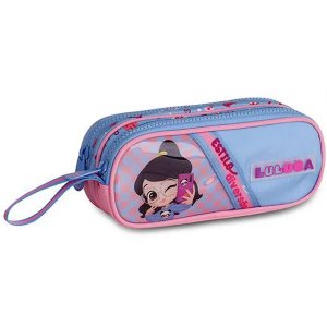 Estojo Escolar Duplo Oficial Luluca Lu24617f Clio Style Azul