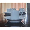 Ver imagem 6 de Jogo 6 Xícaras de Café com Pires - 55 Ml Base Reta - Porcelana Branca