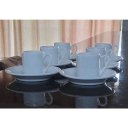 Ver imagem 5 de Jogo 6 Xícaras de Café com Pires - 55 Ml Base Reta - Porcelana Branca
