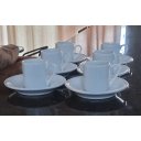 Ver imagem 3 de Jogo 6 Xícaras de Café com Pires - 55 Ml Base Reta - Porcelana Branca