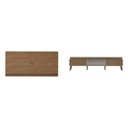 Ver imagem 2 de Rack com Painel para Tv até 60 Polegadas 164cmx180cm em Madeira Maciç Marrom Cinamomo/Off White