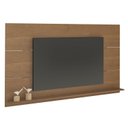 Ver imagem 4 de Rack com Painel para Tv até 60 Polegadas 164cmx180cm em Madeira Maciç Marrom Cinamomo/Off White