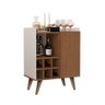 Aparador Bar Com Adega Sala Retrô Pés Palito Moon - Cores Diversas - Lojas MVM: Off White Com Freijó - 1