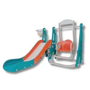 PLAYGROUND INFANTIL 3X1 VERDE E LARANJA - IMPORTWAY