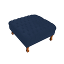 Ver imagem 1 de Puff Banco Retrô Luis Xv Capitonê 40 x 70 x 70cm Quarto Closet Suede Azul Marinho - LM DECOR