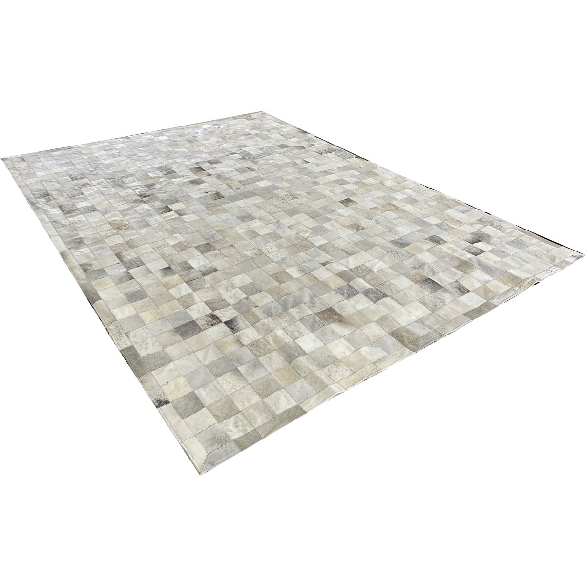 Tapete de couro cinza griss 2,50x3,50 com borda pç 10x10cm - 2