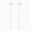 Ver imagem 1 de Kit 2 Pendente Tubo Palito Moderno 30cm - Branco