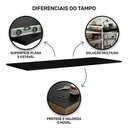 Ver imagem 3 de Tampo para Balcão Gabinete de Cozinha Flat 160cm Mdp Preto - Desk Design