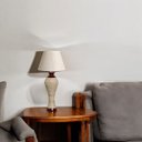 Ver imagem 4 de Abajur Grande para Sala Luminária Califórnia Marrom e Palha com Cúpula 68x35 Cm