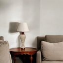 Ver imagem 5 de Abajur Grande para Sala Luminária Califórnia Marrom e Palha com Cúpula 68x35 Cm