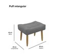 Ver imagem 7 de Puff Banqueta Decorativo Pés Madeira