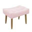 Ver imagem 1 de Puff Banqueta Decorativo Pés Madeira