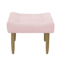 Ver imagem 3 de Puff Banqueta Decorativo Pés Madeira