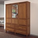 Ver imagem 2 de Guarda-roupa Casal Grécia 3 Portas 4 Gavetas com Espelho Ypê - Rodmoveis