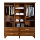 Ver imagem 3 de Guarda-roupa Casal Grécia 3 Portas 4 Gavetas com Espelho Ypê - Rodmoveis