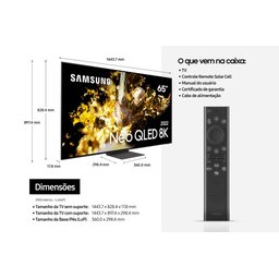 Smart TV Samsung 55" Neo Qled 8K Mini LED Processador com IA Ultrafina Alexa Built in - 5