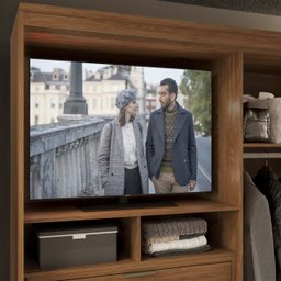 Guarda Roupa Ripado com Espelho Mdf 2 Portas 2,07m Autes Belmax:titânio/preto - 9