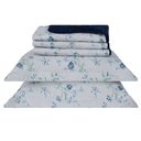 Ver imagem 1 de Cobre Leito Queen Colori Dupla Face 200 Fios Estampado 3 Peças - Marie Azul