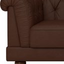 Ver imagem 3 de Sofá Living Apso 4 Lugares 274cm Marrom Courino PU Sallar Home
