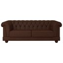 Ver imagem 1 de Sofá Living Apso 4 Lugares 274cm Marrom Courino PU Sallar Home