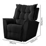 Poltrona do Papai Reclinavel King Tecido Veludo Preto - 7