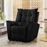 Poltrona do Papai Reclinavel King Tecido Veludo Preto - 2