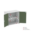 Ver imagem 7 de Armário Baixo para Escritório com 2 Portas P25 Branco/Sálvia