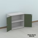 Ver imagem 5 de Armário Baixo para Escritório com 2 Portas P25 Branco/Sálvia