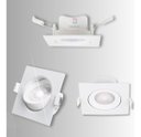 Ver imagem 3 de - 6 Spots Quadrado 5w Embutir Sanca Direcionavel Mr11 Dicroica