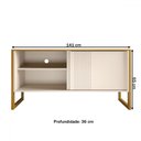 Ver imagem 4 de Rack para Tv até 55 Polegadas Retrô 1 Porta 1 Prateleira Cinamomo/off White - Panorama Móveis