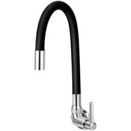 Torneira para Cozinha de Parede Bica Flexível Gourmet Preto Casagrande Mundial - 1