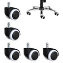 Ver imagem 1 de Rodinha Giratoria de Cadeira para Escritorio Kit 5 Uni Ensroscar Resistente Home Office Casa Trabalh