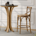Ver imagem 6 de Banqueta X Encosto e Assento em Madeira Cappuccino
