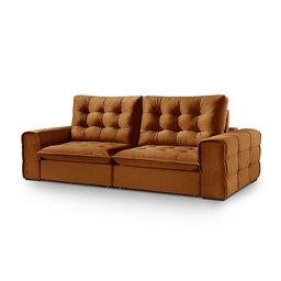 Sofá Retrátil e Reclinável Galliano 2,10m - Fortbello Estofados:terracota - 3