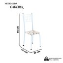 Ver imagem 3 de Kit 4 Cadeiras Tubular 95x37x40 cm Dany Branco/Arabesco