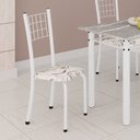 Ver imagem 2 de Kit 4 Cadeiras Tubular 95x37x40 cm Dany Branco/Arabesco