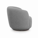 Ver imagem 4 de Poltrona Decorativa Sala de Estar Melissa Giratória Bouclê Cinza M1 - Monari Design