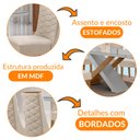 Ver imagem 6 de Mesa para Sala de Jantar Carol 180cm Mdf Canto Copo com Vidro e 6 Cadeiras Safira