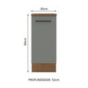 Ver imagem 3 de Balcão Madesa Agata 1 Porta Rustic Cinza