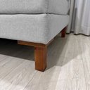 Ver imagem 5 de Sofá Cama Inteligente com USB e Entrada Tipo C Rubi sem Caixa Bicama Reclinável Linho Cinza