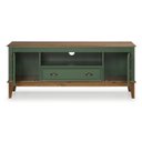 Ver imagem 3 de Rack para TV 65 Polegadas Madeira Maciça 2 Portas 1 Gaveta Rústico 149cm Verde - Apaixone & Decore