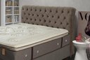 Ver imagem 3 de Cabeceira Casal Imperatriz Nobuck Marrom Chocolate - Simbal