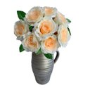 Ver imagem 7 de Kit com 18 Rosas Artificiais Creme Realistas para Mesa Sala e Festa